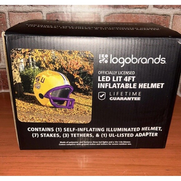 Logobrands LED Lit 4 Foot Inflatable Helmet - LSU Tigers - Picture 1 of 1